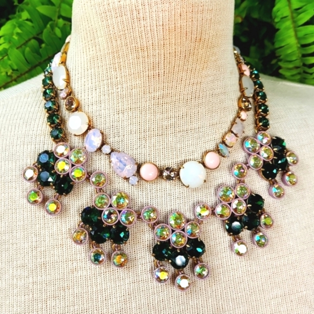 J. Crew pink Pastel Brulee Statement Necklace
